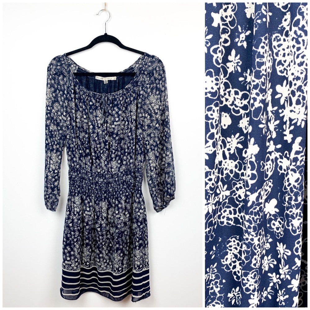 Max Studio Blue White Floral Dress